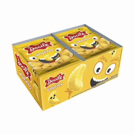 Bala Gelatina Mini Banana 12x15gr Docile