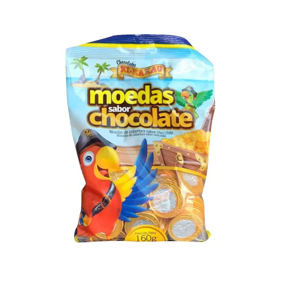 Moedas Pirata Sabor Chocolate ao Leite 65gr KIKAKAU | Lojas Funchal