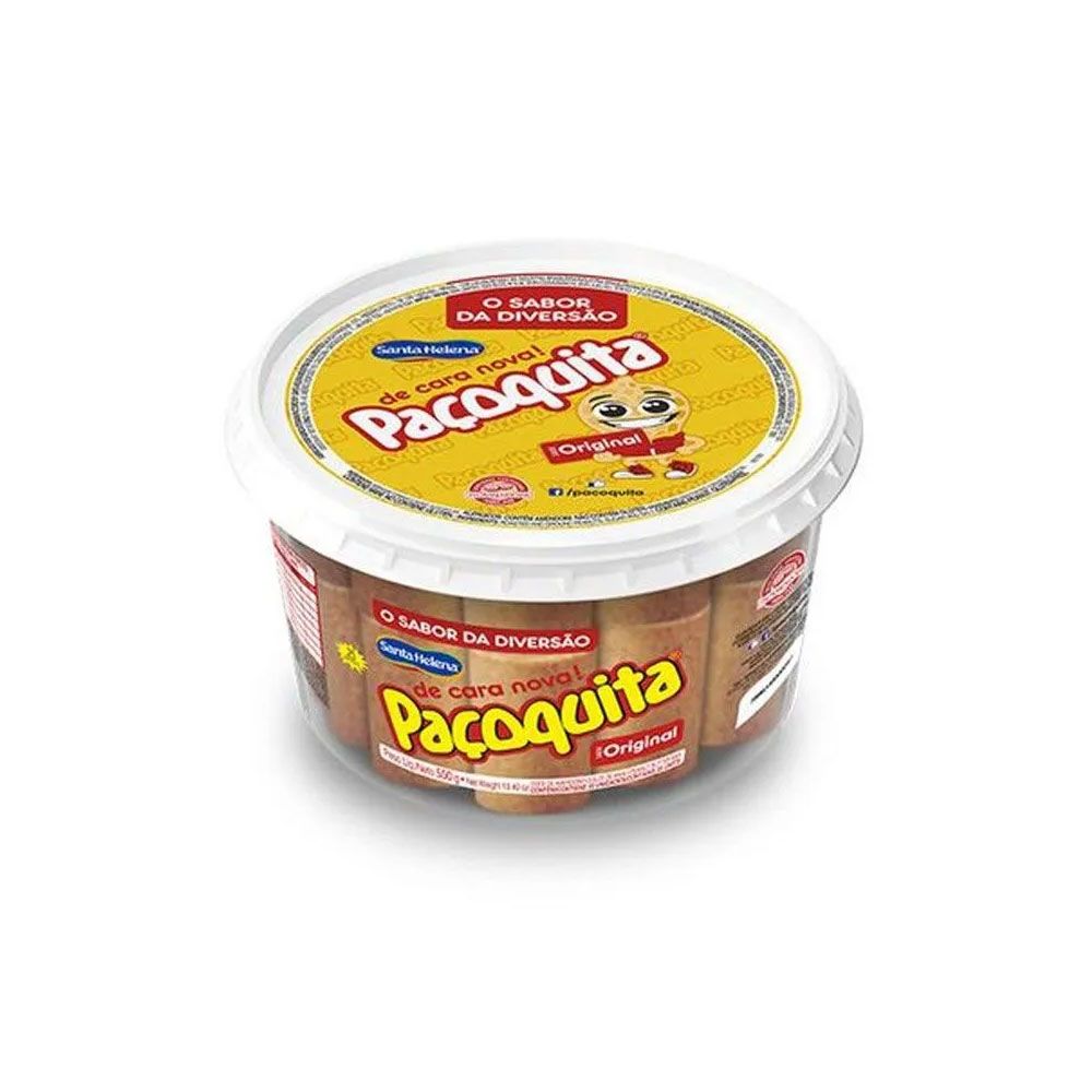Paçoquita Pote 550g c/25 SANTA HELENA | Lojas Funchal