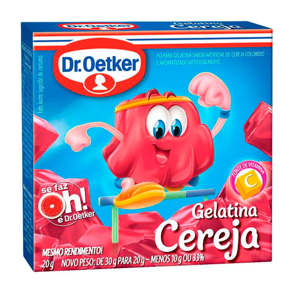 Gelatina Sabor Cereja 20g OETKER | Lojas Funchal