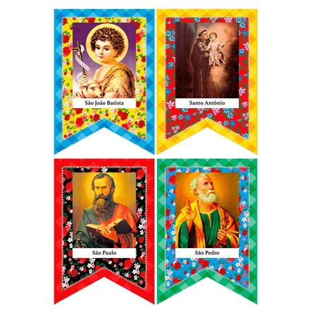 Bandeirolas Decorativas Santos Juninos c/4 REGINA