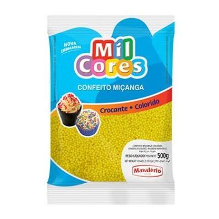 Miçangas Mil Cores Amarela 500g MAVALÉRIO