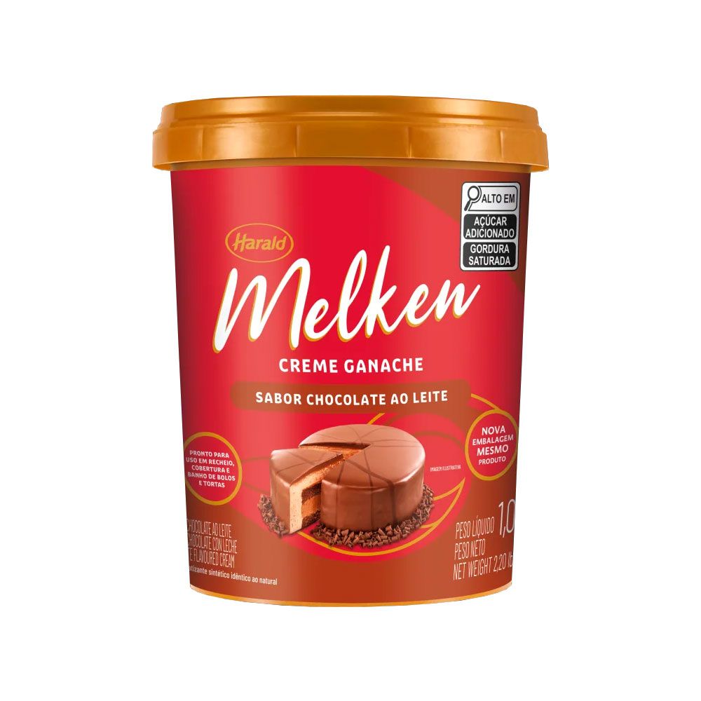 Creme Ganache Melken Chocolate ao Leite 1k HARALD | Lojas Funchal