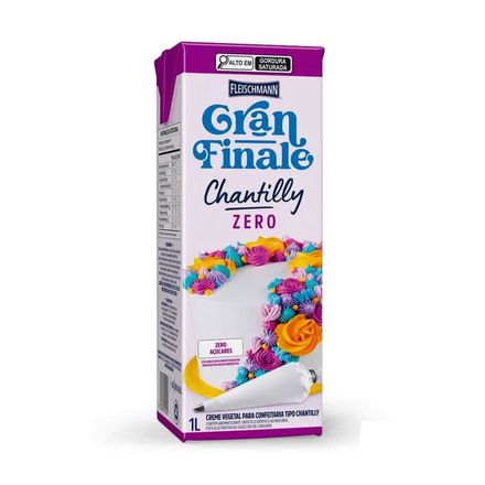 Creme de Chantilly Gran Finale Zero 1 Litro FLEISCHMANN
