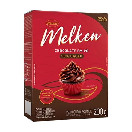 Chocolate em Pó Melken 50% Cacau 200g HARALD
