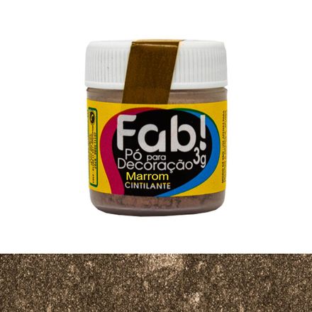 Pó para Decoração Marrom 3g FAB