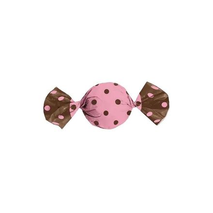 Embalagem Trufa poa rosa/marrom 15x16 CROMUS