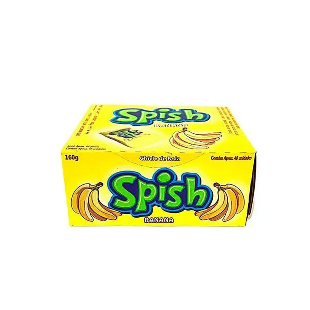 CHICLETE SPISH SABOR BANANA 160G SUKEST | Lojas Funchal