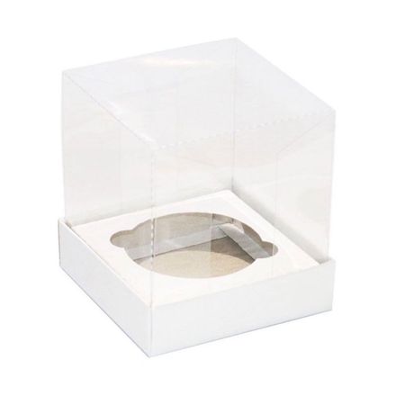 Caixa P/Cup Cake N.1 Branco R.P0029 C/10 YINPACK