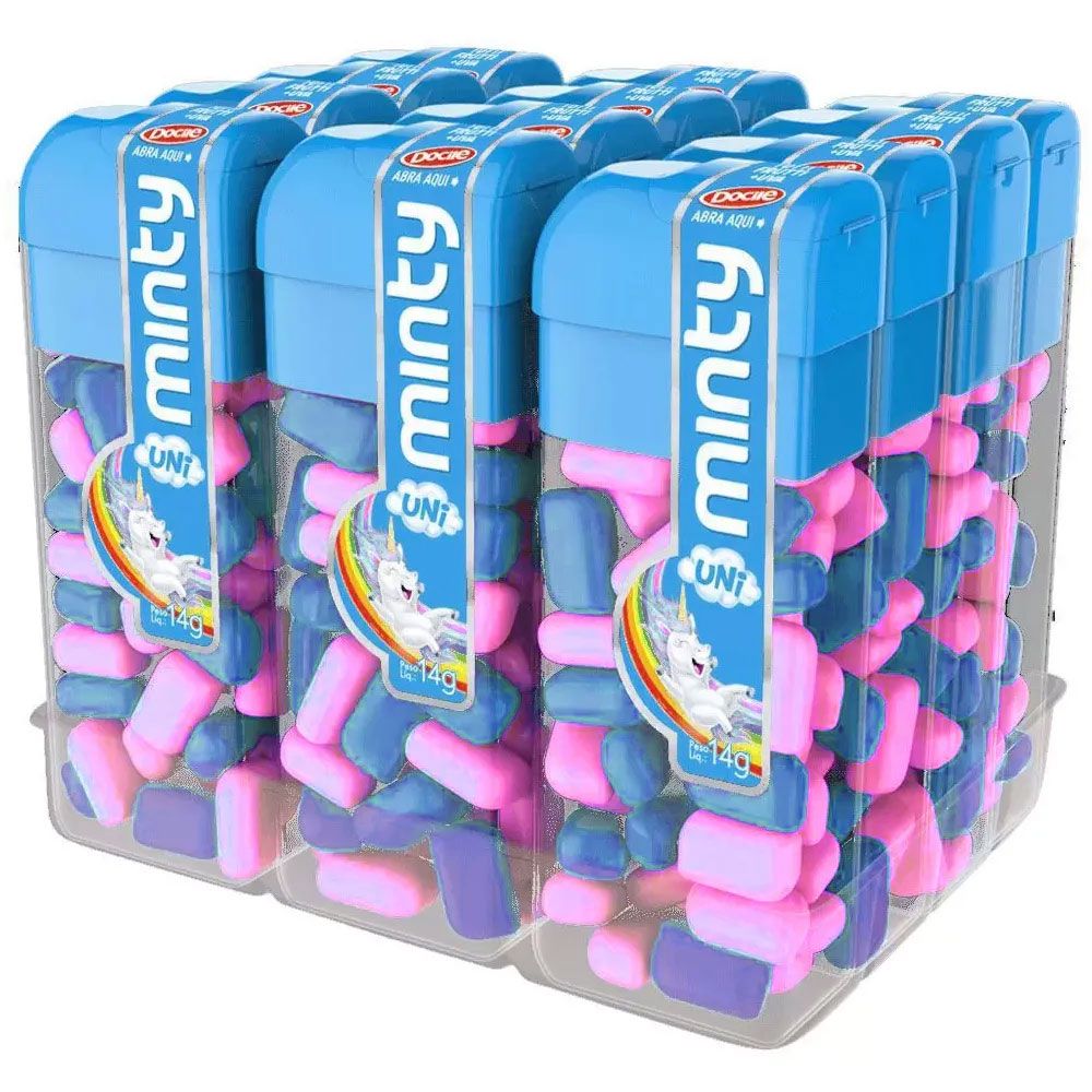 Mini Minty Tutti Frutti e Uva 12x14g DOCILE | Lojas Funchal
