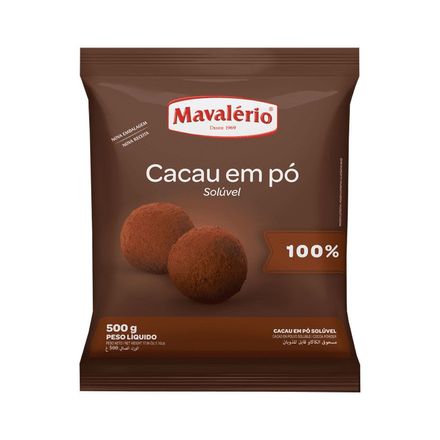 Cacau em Pó Solúvel 100% 500g MAVALÉRIO