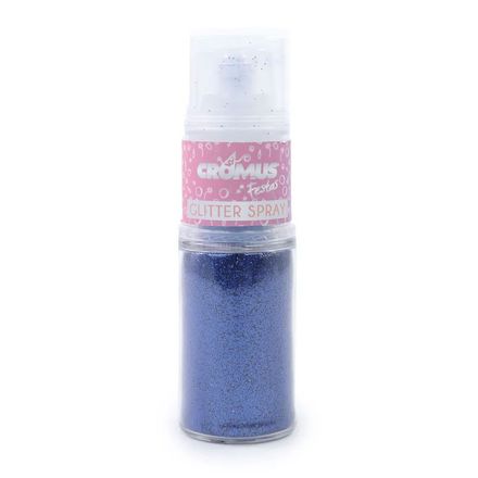 Glitter Spray Corpo e Cabelo Azul 10g CROMUS
