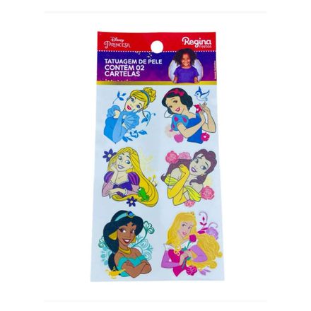 Cartela de Tatuagem Princesas c/12 REGINA