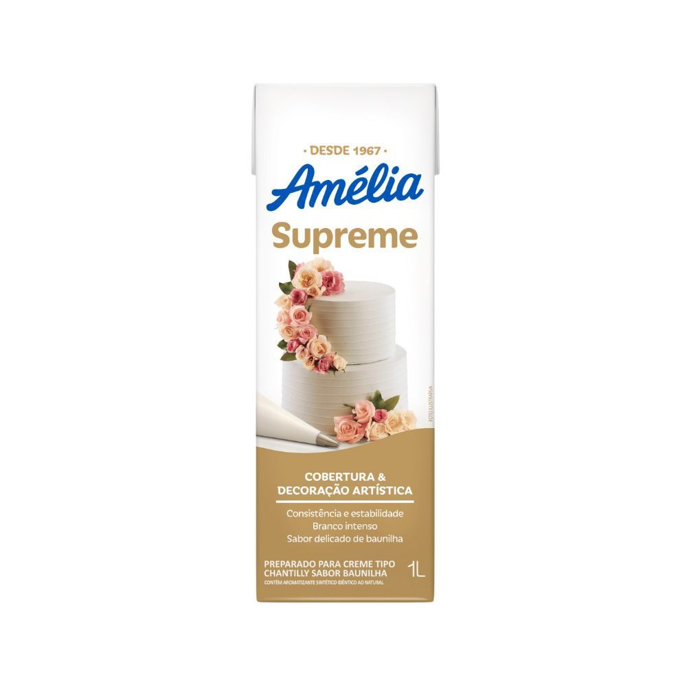 Creme de Chantilly Supreme Chanty Mix Amelia 1 Litro VIGOR | Lojas