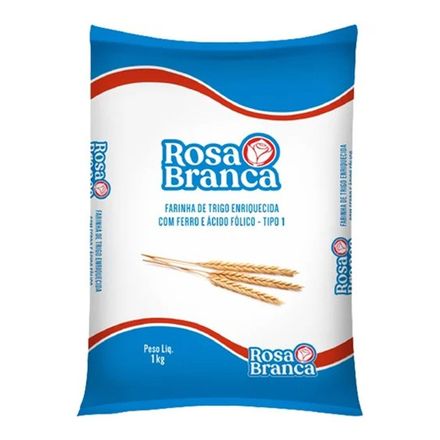 Farinha de Trigo Tradicional 1kg ROSA BRANCA