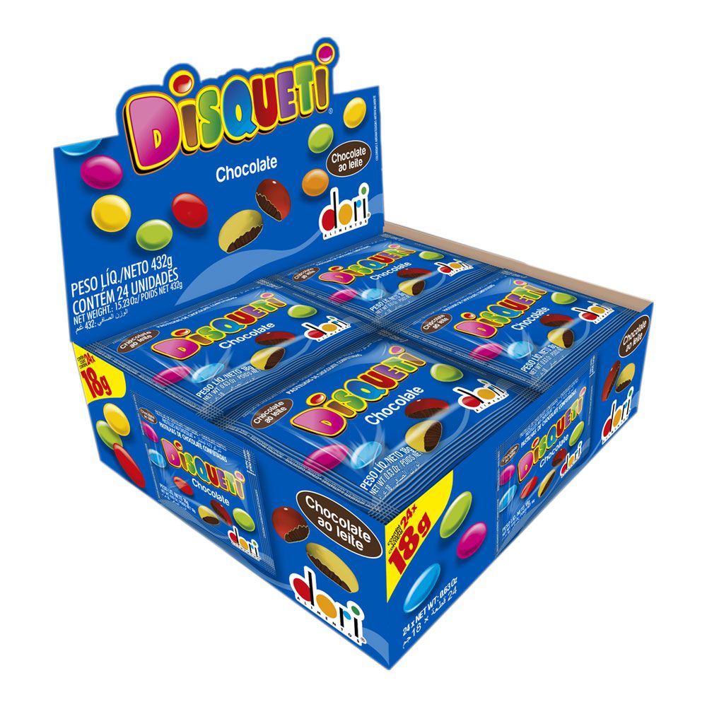 Disqueti Confeitado 24x18g DORI | Lojas Funchal