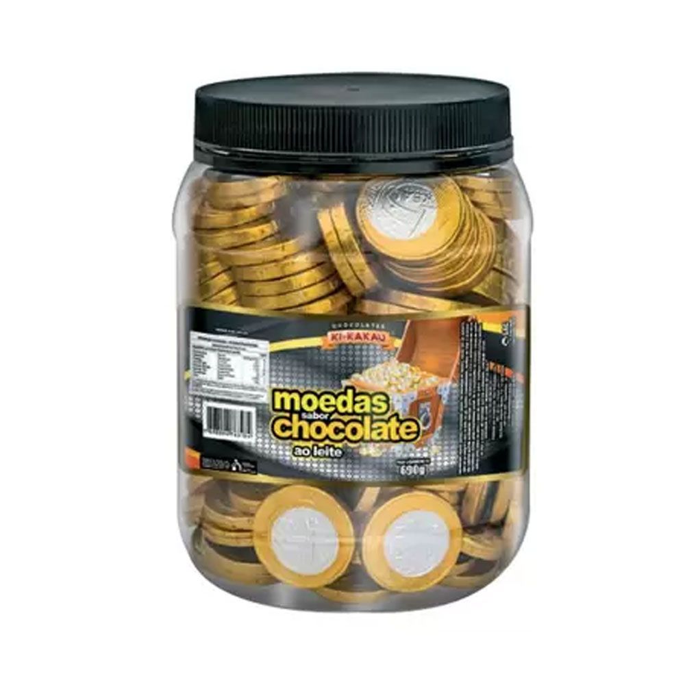 Moedas de Chocolate Ao Leite 690g KIKAKAU | Lojas Funchal