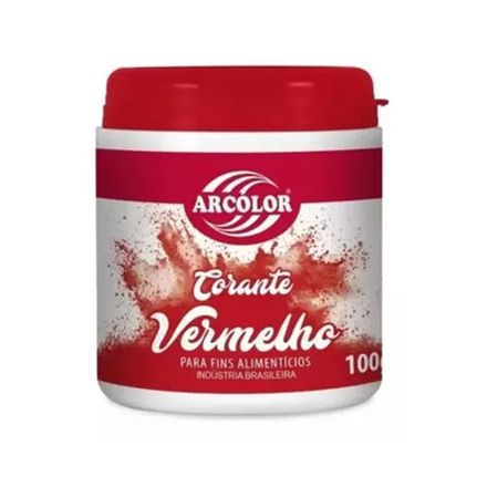 Corante em Pó para Alimentos Vermelho 100g ARCOLOR