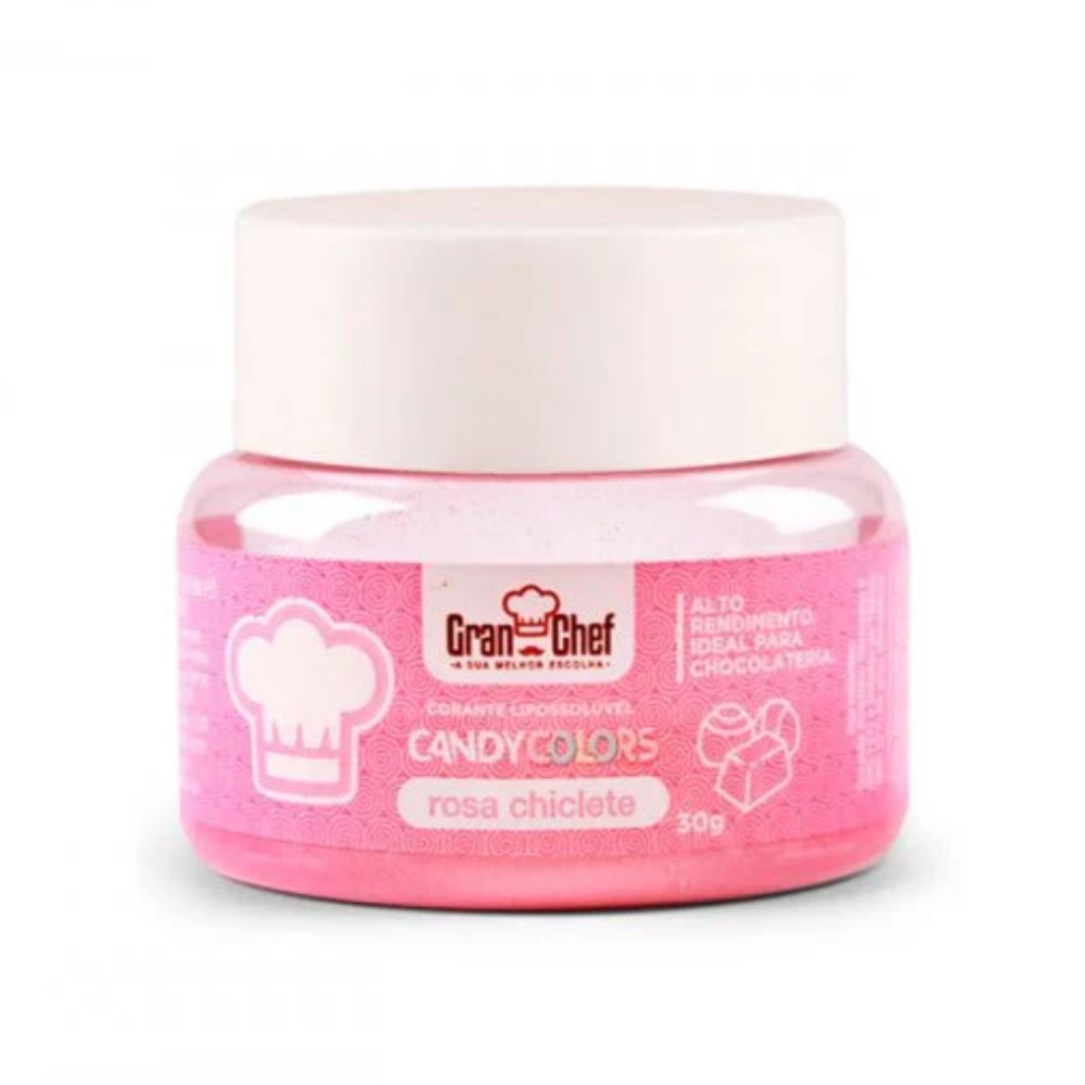 Corante Lipossolúvel Candy Rosa Chiclete 30g GRAN CHEF | Lojas Funchal