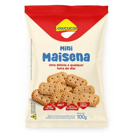 Mini Maisena Tradicional Zero Açúcar 100g LOWÇUCAR