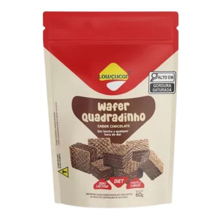 Wafer Quadradinho Chocolate 60g LOWÇUCAR