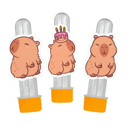 Mini Personagens Decorativos Capivara c/12 REGINA