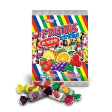 Bala Mastigável Santa Fé Frutas Sortidas 500g MARSIL