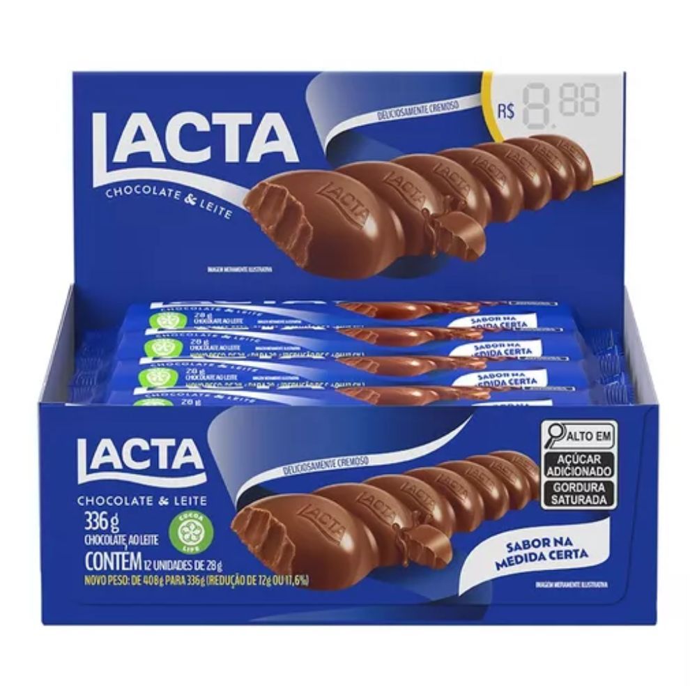 Chocolate Ao Leite 12x28g LACTA | Lojas Funchal