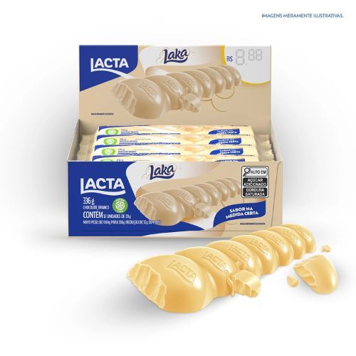 Chocolate Branco Laka 12x28g LACTA | Lojas Funchal