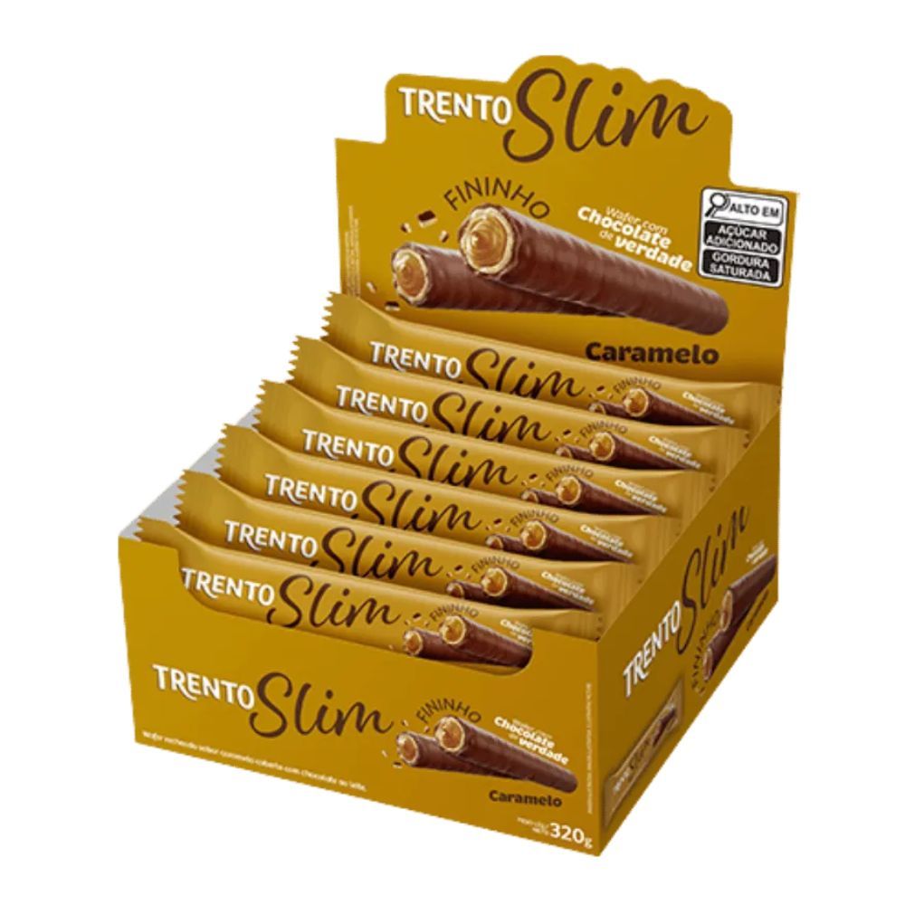 Trento Slim Chocolate com Caramelo 320g PECCIN