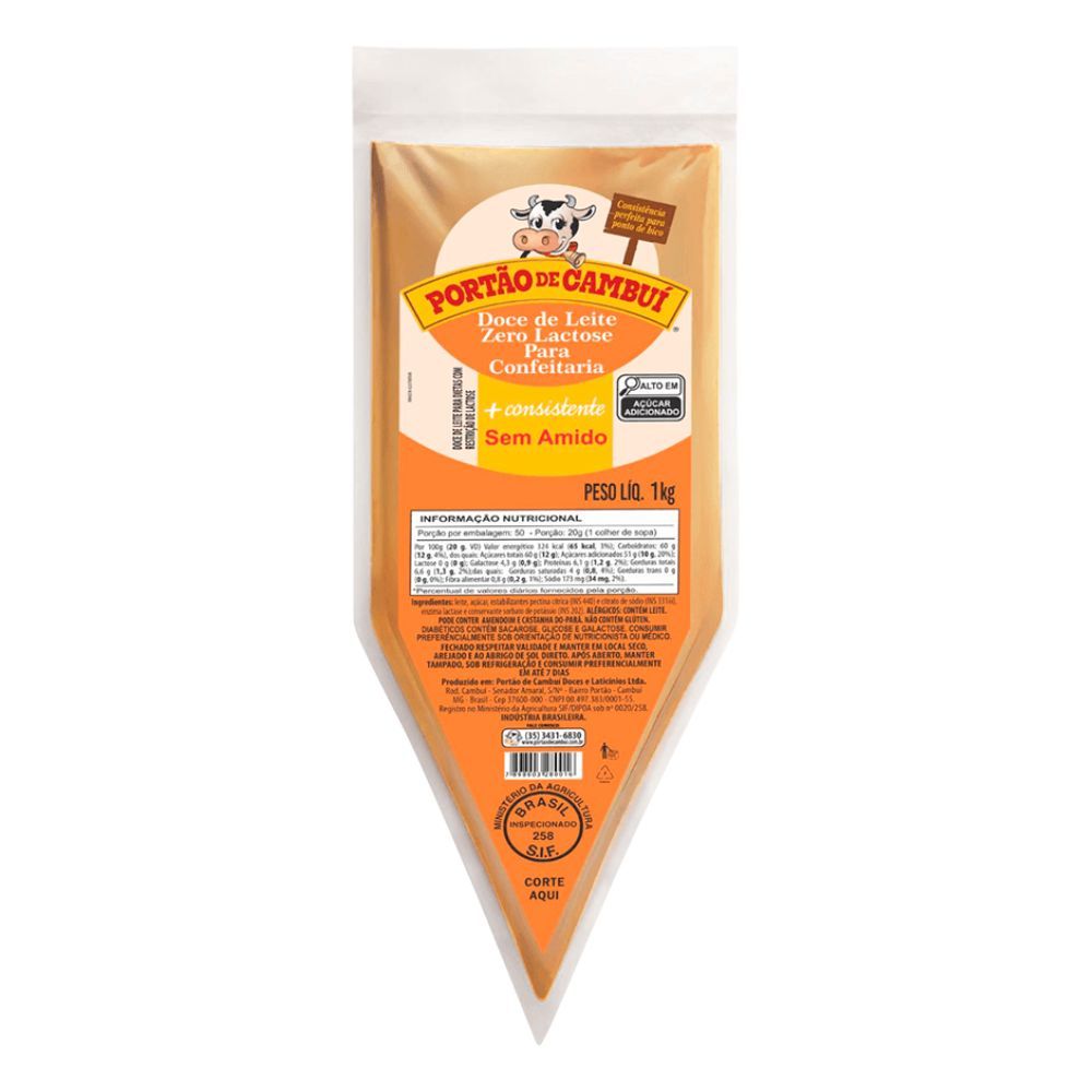 Doce de Leite Zero Lactose 1kg PORTÃO DE CAMBUI | Lojas Funchal