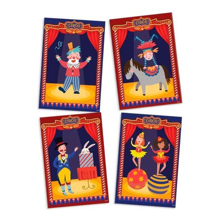 Quadros Decorativos Circo c/4 FESTCOLOR